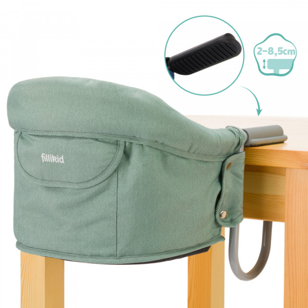 Siège de table bébé vert Fillikid