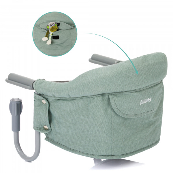Siège de table bébé vert Fillikid