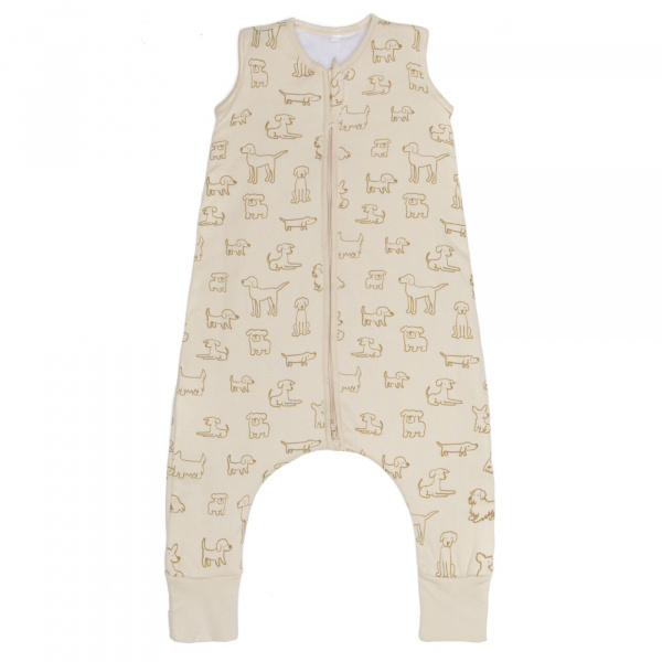 Gigoteuse à pieds sans manches et chaussettes antidérapantes - 92 cm - chien beige - tog 2.5 Fillikid