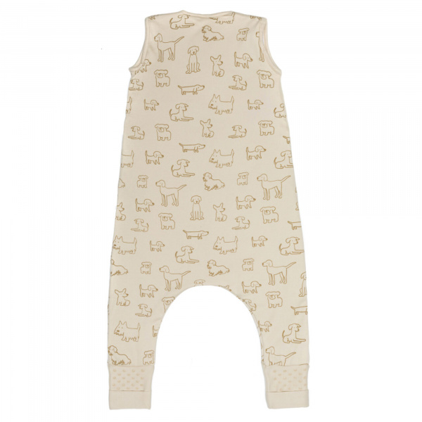 Gigoteuse à pieds sans manches et chaussettes antidérapantes - 92 cm - chien beige - tog 2.5 Fillikid