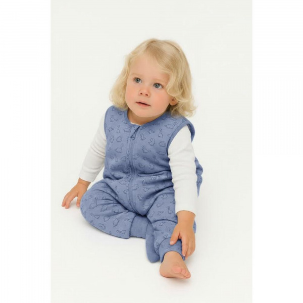 Gigoteuse à pieds sans manches et chaussettes antidérapantes - 140 cm - bleu dinosaure - tog 2.5 Fillikid