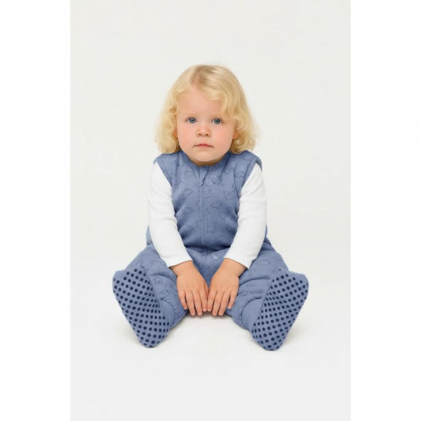 Gigoteuse à pieds sans manches et chaussettes antidérapantes - 140 cm - bleu dinosaure - tog 2.5 Fillikid