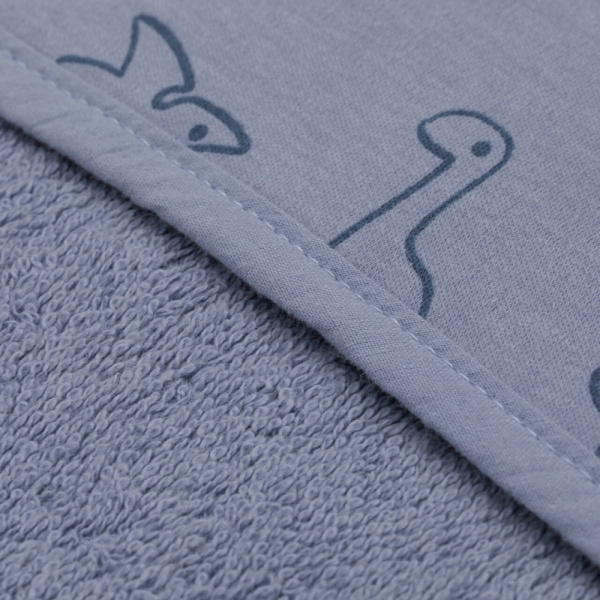 Serviette de bain enfant à capuche 75x75 cm, bleu Fillikid