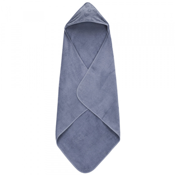 Serviette de bain enfant à capuche 75x75 cm, bleu Fillikid