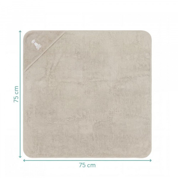 Serviette de bain enfant à capuche 75x75 cm, bello beige Fillikid