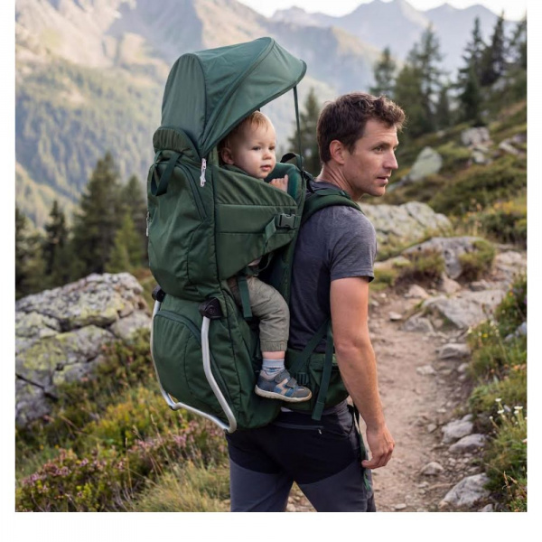 Porte-bébé de randonnée vert Fillikid