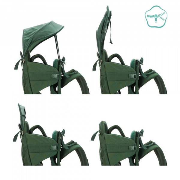 Porte-bébé de randonnée vert Fillikid