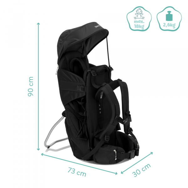 Backcarrier trekking black Fillikid