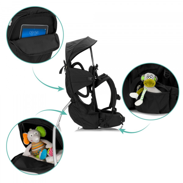 Backcarrier trekking black Fillikid