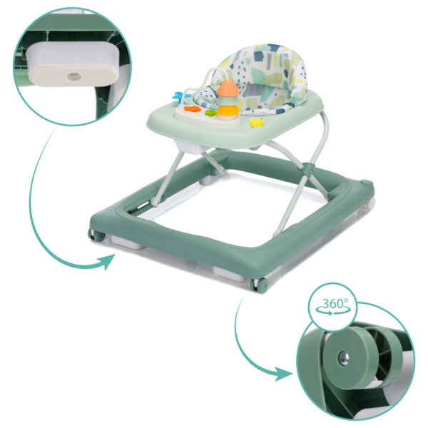 Trotteur bébé emil vert/menthe Fillikid