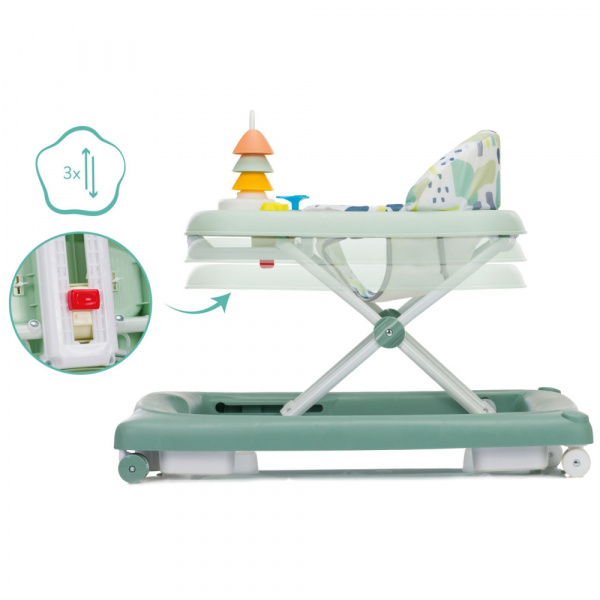 Trotteur bébé emil vert/menthe Fillikid