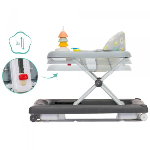 Trotteur pour bébé emil gris/anthracite Fillikid