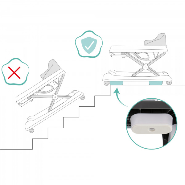 Trotteur pour bébé emil gris/anthracite Fillikid