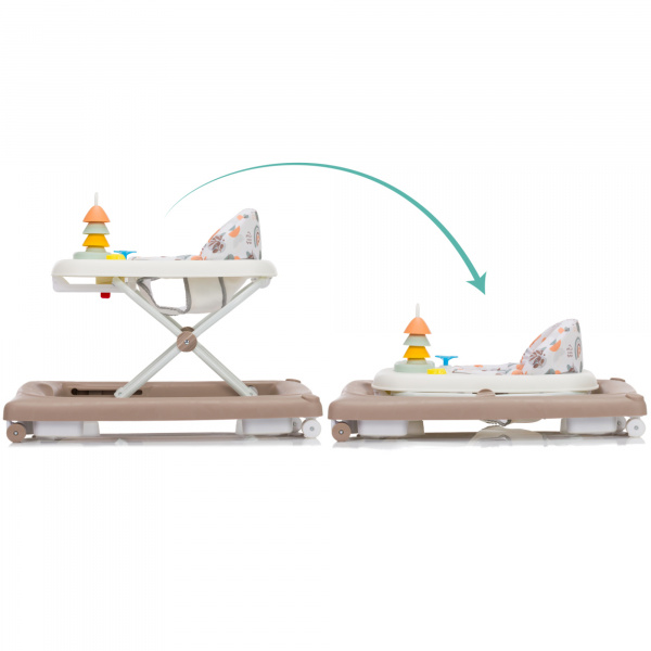 Trotteur bébé emil blanc/moka Fillikid