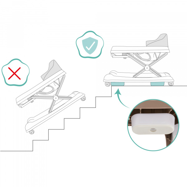 Trotteur bébé emil blanc/moka Fillikid