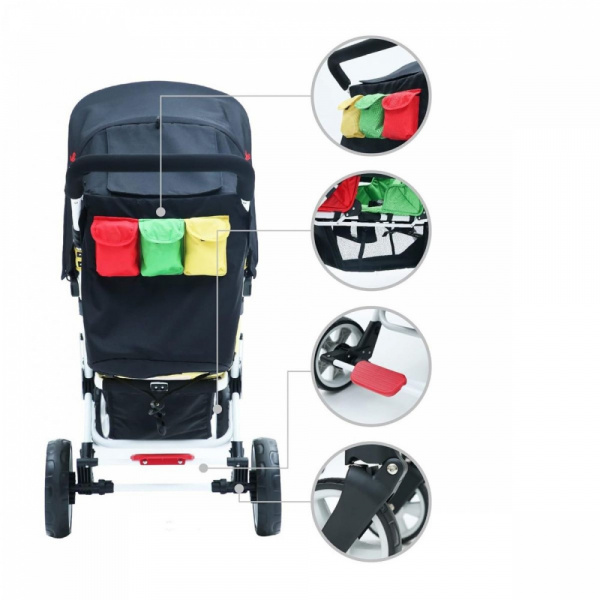 Poussette 3 places lidoo h3e + ergondrive Familidoo
