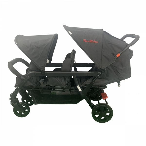 Poussette 3 places lidoo h3e + ergondrive full black Familidoo