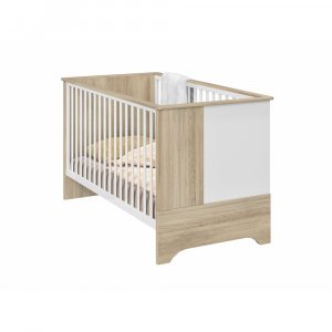 Chambre trio lit bébé évolutif 70x140 cm + commode + armoire sacha chêne Galipette