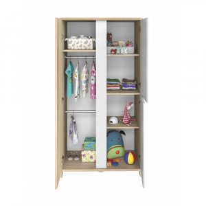 Chambre trio lit bébé évolutif 70x140 cm + commode + armoire sacha chêne Galipette