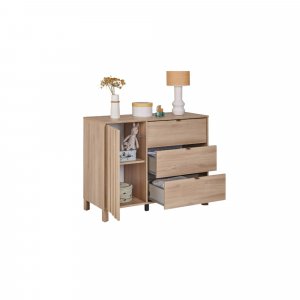 Chambre trio lit bébé évolutif 70x140 cm + commode + armoire calypso Galipette