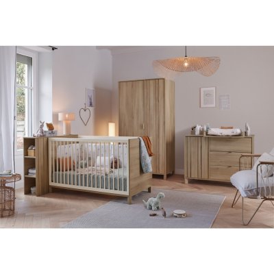 Chambre duo bébé évolutif 70x140 cm + commode calypso