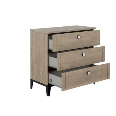 Commode 3 tiroirs marcel pieds noirs