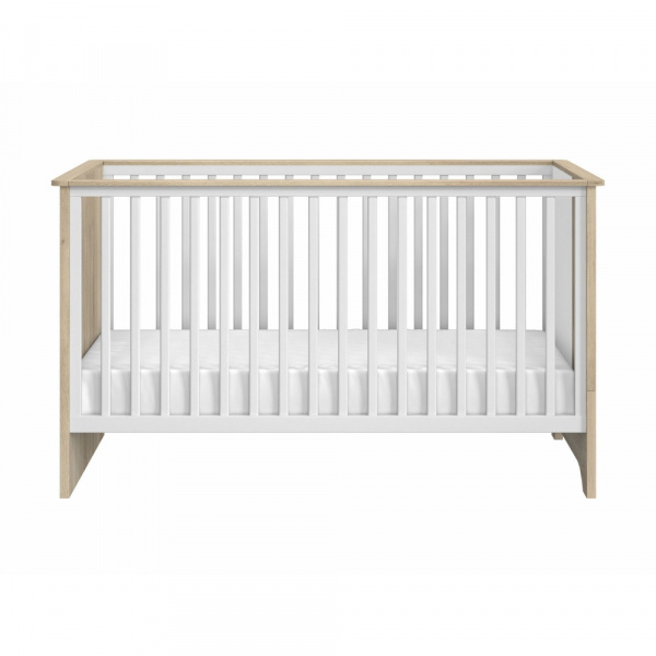 Chambre trio lit bébé évolutif 70x140 cm + commode + armoire sacha chêne Galipette