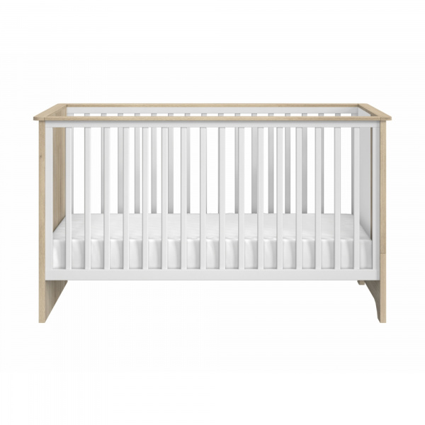 Chambre duo lit bébé évolutif 70x140 cm + commode sacha chêne Galipette