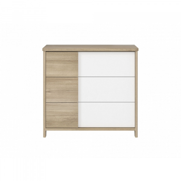Chambre duo lit bébé évolutif 70x140 cm + commode sacha chêne Galipette