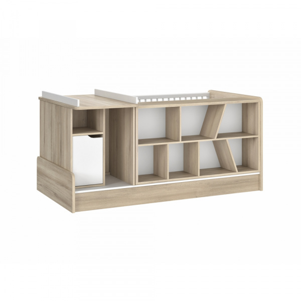 Lit évolutif bébé combiné 70x140 cm en 90x200 cm sacha chêne Galipette