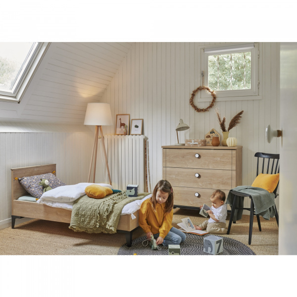 Commode 3 tiroirs marcel pieds noirs Galipette