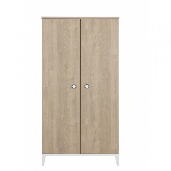 Armoire 2 portes marcel pieds blancs Galipette