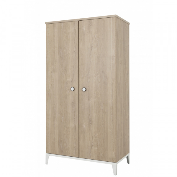 Armoire 2 portes marcel pieds blancs Galipette