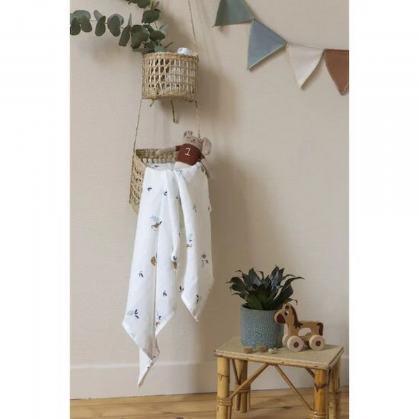 Lot de 2 langes 60x60 cm oiseaux été indien Galipette