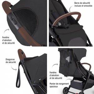 Poussette compacte stroll-lite noir Globber