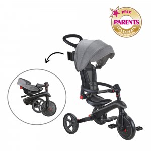 Tricycle explorer 4 en 1 évolutif et pliable noir et gris Globber