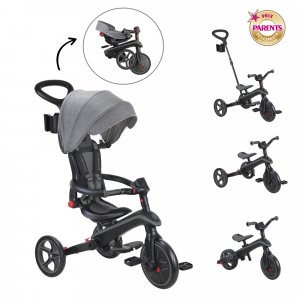 Tricycle explorer 4 en 1 évolutif et pliable noir et gris Globber