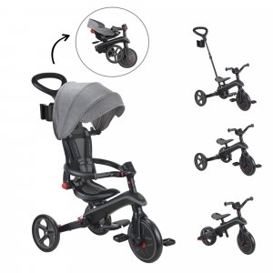 Tricycle explorer 4 en 1 évolutif et pliable noir et gris Globber