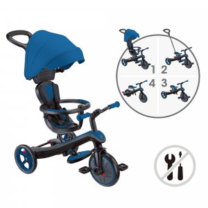Tricycle explorer 4 en 1 évolutif bleu royal Globber
