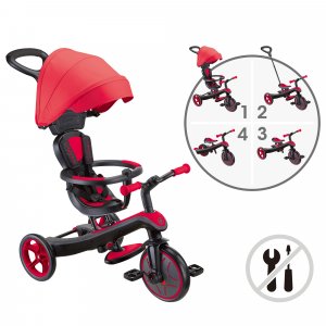 Tricycle explorer 4 en 1 évolutif rouge Globber