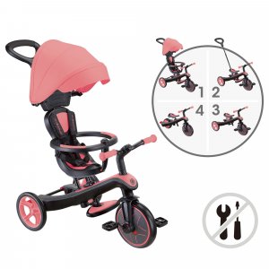 Tricycle explorer 4 en 1 évolutif fushia Globber