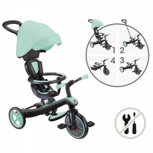 Tricycle explorer 4 en 1 évolutif pastel menthe Globber