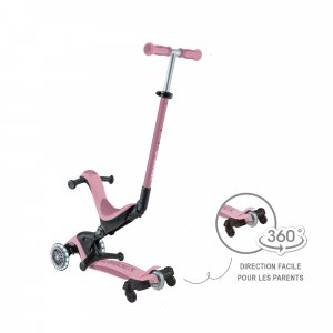 Trottinette évolutive go up deluxe lights eco 360 framboise Globber