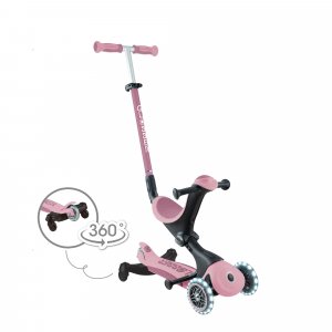 Trottinette évolutive go up deluxe lights eco 360 framboise Globber