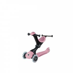 Trottinette évolutive go up deluxe lights eco 360 framboise Globber