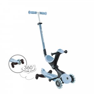 Trottinette évolutive go up deluxe lights eco 360 bleu cassis Globber