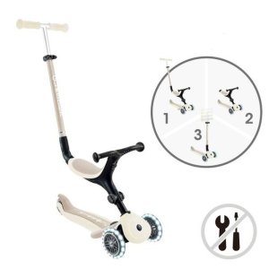 Trottinette évolutive go up active lights eco coconut Globber