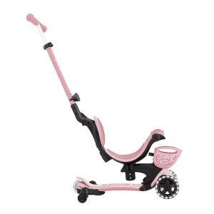 Trottinette évolutive go up baby 3 en 1 lights 360° rose Globber