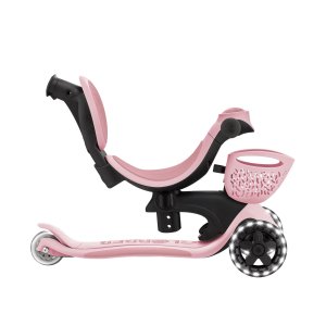 Trottinette évolutive go up baby 3 en 1 lights 360° rose Globber
