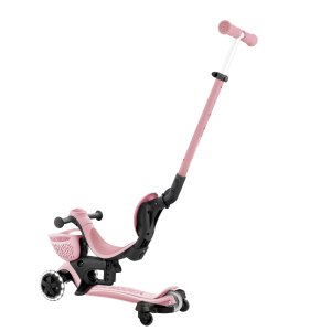 Trottinette évolutive go up baby 3 en 1 lights 360° rose Globber